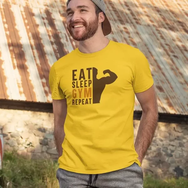 Eat. Sleep. Gym. Repeat! T-shirt -SmartPrintsInk Designs