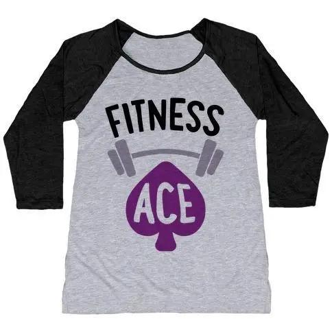 FITNESS ACE WOMEN'S TRI-BLEND BASEBALL TEE