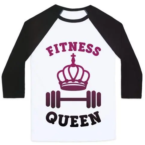 FITNESS QUEEN UNISEX CLASSIC BASEBALL TEE